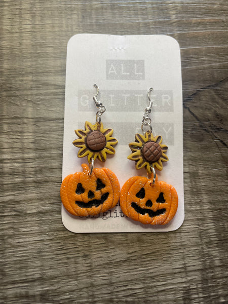 Sunflower pumpkin dangle