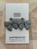 Gorgeous large glitter bow dangle earring