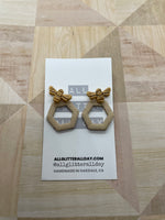 Beautiful bee and hive modern stud earring