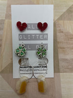 Agad exclusive hoop set St. Paddys day earrings