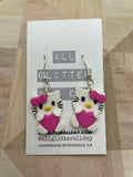 Hello Kitty holding heart dangle earring