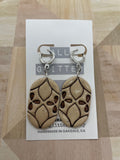 Erin floral Boho oval dangle- Huggy hoop- Multiple colors