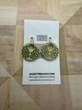 Nicole floral faux ceramic dangle earing -Multiple colors